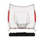 APPINC Baseball Net Baseball Practice Net Baseball Backstop Nets Baseball Pitching Net Hitting Net Batting Net with 7'×7' Bow Frame, Carry Bag for Baseball Softball Hitting Trainer