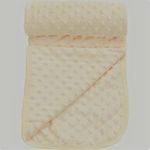 Baby Nursery Popcorn Textured/Dimple Effect Pram,Moses Blanket (Cream)