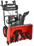 PowerSmart 26-Inch Self Propelled Two-Stage Snow Blower Gas Powered 208cc Briggs and Stratton Engine with Electric Start, Handle Warmer, One-Handed Operation