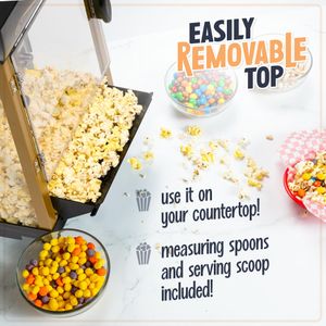 Nostalgia Popcorn Maker – Black Electric Popcorn Machine