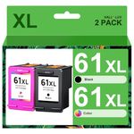 HALLOLUX 61 Ink Cartridges for HP Ink 61 XL Combo Pack for 61XL HP61 HP61XL Works with HP Envy 4500 4502 5530 Officejet 4630 4635 4636 Deskjet 1000 1050 1055 1512 1010 Printer (Black, Tri-Color)