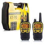 Midland XT70 Adventure, Dual Band Radio, Quick Charge Walkie Talkies, 69 LPD and 24 PMR446 license free, 12 Km Radius, 1 Double Desktop, UKCA Certified, C1180.40, Yellow