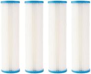 IPW Industries Inc Original Watts Pack of 4 Filter (WPC0.35-975) 9.75"X2.75" 0.35 Micron Pleated Sediment Filters - Compatible to Watts Water Quality FM-0.35-975