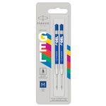 Parker Jotter Originals Gel Pen Refills | Smooth Blue Gel Ink Refills | Medium Tip (0.7mm) | 2 Count