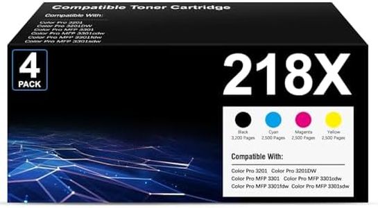 218X Toner Cartridges 4-Pack Compatible Replacement for HP Color Pro MFP 3301SDW 3301CDW 3301FDW 3201DW Printer 3301 3201 Series | W2180X W2181X W2182X W2183X