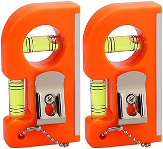 TANCUDER 2 PCS Niveau Magnétique de Poche Horizontal Vertical Mini Niveau à Bulle de Précision avec Porte-clés Outil Niveau à Bulle de Poche 85*46*20mm Petit Niveau à Bulle Aimanté pour Étagère, Cadre