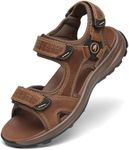 FLARUT Men's Sport Sandals Outdoor Hiking Sandal Open Toe Walking Sandals for Summer Beach Water Shoes(Brown-a,40)