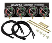 BikeTek 4 Cylinder Vacuum Gauge Motorcycle Car Carburettor Balancer