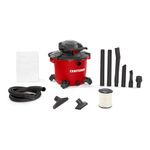 CRAFTSMAN 60 Litre (16 Gallon) 6.5 Peak HP Wet/Dry Vac with Detachable Leaf Blower, Heavy-Duty Shop Vacuum with Attachments (CMXEVBE17607) - for Jobsite, Workshop, Wood Working, Car Cleaning