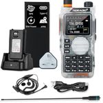 TIDRADIO TD-H9 Ham Radio, 10Watt, GPS, APRS, Spectrum Analysis, Bluetooth Connectivity, SMS, Web Upgrade, AM/FM, NOAA, USB-C Battery, Walkie Talkies for Adults Long Range Two Way Radio - Crystal