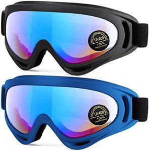 MAMBAOUT 2-Pack Snow Ski Goggles, Snowboard Goggles for Men, Women, Youth, Kids, Boys or Girls