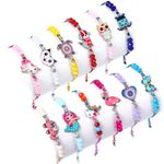 Shining Diva Fashion 12PCS Stylish Bracelet for Girls Kids Latest Jewellery Friendship Party Birthday Gifts (16021b)(Multicolor) Rakhi for Brother Kids Combo