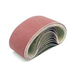 FEIHU Sanding Belts 100x610 mm,Abrasive Belts Assorted.Each 3x40/80/120/180/320, Sanding Belt Set, for Belt Sander| polishing Resin,Metal, Wood (15 Pieces)
