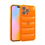 FELONY CASE - Neon Orange Puffer Case Compatible with iPhone 14 Pro Max, Clear Cushioned Bright Cover with Shockproof Bumper - Flexible and Lightweight Protective Case