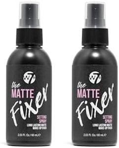 W7 The Fixer Makeup Setting Spray - Matte Finish - Long-Lasting, Ultra-Fine Formula - Cruelty Free and Vegan - 2 Pack