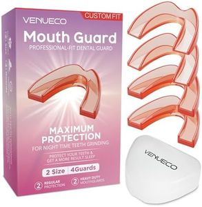 Mouth Guard for Grinding Teeth at Night: Dental Guard for Sleeping at Night-4 Pack/2 Size