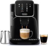 Zulay Kitchen Magia Clasica - Fully Automatic Espresso Machine With Grinder - Touch Screen Coffee Maker With One-Touch Operation - Milk Foam System For Latte, Cappuccino, Macchiato - Black