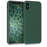 kwmobile Case Compatible with Apple iPhone XS Max Case - TPU Silicone Phone Cover with Soft Finish - Moss Green