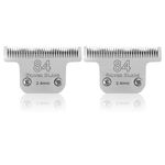 Size T-84 Detachable Replacement Blades,compatible with oster A5/Classic 76/Star-Teq/Power-Teq Clippers,3/32-Inch Cut Length For Dogs and Medium-Size Animals 2 Pcs