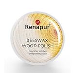 Renapur Beeswax Wood Polish - Premium Beeswax Furniture Polish for All Wood Types - Nourishes, Polishes, and Protects - Ideal for Wooden Surfaces, Furniture, and More (200ml)