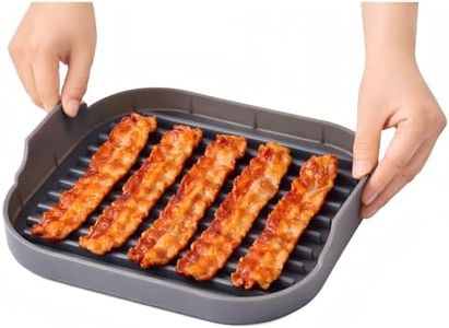Jillmo Bacon Cooker for Microwave Oven, Microwave Bacon Cooker Bacon Maker, Food-Grade Silicone Microwave Bacon Tray, Grey