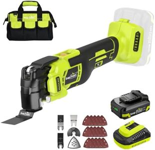 SnapFresh 20V Brushless Oscillating Multi-Tool Kit, 4° Oscillation Angle, VibeNeutral Technology, 19,000 OPM, 6 Variable Speeds, Cordless Multi-Tool with 2.0Ah Battery, Fast Charger & Carrying Bag