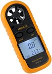 Amgaze Anemometer Handheld, Digital LCD Backlight Wind Speed Meter Gauge, Light Weight Air Flow Velocity Measurement Thermometer for Meteorology, Windsurfing, Kite Flying, Sailboats, Surfing,Fishing