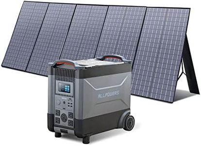 ALLPOWERS 3456Wh 3600W LiFePO4 Portable Power Station With 400W Portable Solar Panel Included, Portable Home Battery With 30A RV Outlet, Voice Control, UPS Solar Generator With Panel In