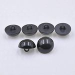 DIY Craft Bear Doll Eyes Button 100Pcs Type Mushroom Domed Round Buttons Sewing Shank DIY Dog Eye Black Button 12.5mm(0.49") Leekayer