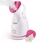 AGARO FS2117 Facial Steamer With Nano Ionic Hot Steaming Technology, 100ML Water Tank, Hot Mist Moisturizing, Opening Skin Pores, Home Sauna Spa For Adult, Kids, Pink