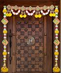 HEGIENES DECOR'S Traditional Hadmade Toran - Multicolor | Handcrafted & Beautiful Hanging Bandarwal for Entrance Gate & Office Décor | Flower Festival Decoration Mala - Pack of 1