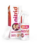 Nitrid Ultra Once All-in-One Head Lice Treatment Spray & Comb - 100% Effective on Lice & Eggs in 2mins, Includes Spray 120ml & Nit Comb - 2023 New Formulation