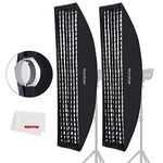 Godox Softbox Strip Honeycomb Grid Rectangular Softbox for Photo Strobe Studio Flash Softbox Bowens Mount(2PCS) (FW35X160)