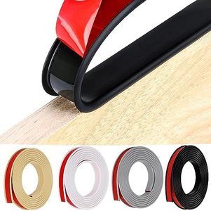 U-Shape Edge Banding, HeiPen 16.4ft Self Adhesive Rubber Edge Trim, Fit 29-30mm Edge, TPE Flexible Furniture Edge Protector for Wood Veneer Cabinet Repair Furniture Restoration (Black, 30mm*16.4ft)