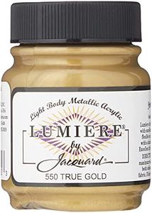 Jacquard Products 2.25 oz Lumiere Metallic Acrylic Paint, True Gold