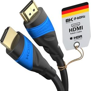 KabelDirekt – 0.25m HDMI Cable – 4K & 8K HDMI Cord (HDMI to HDMI – 8K@60Hz & 4K@120Hz for Stunning Ultra HD, High Speed with Ethernet, HDMI 2.0/1.4 – Blu-ray/PS4/PS5/Xbox Series X/Switch, Black)