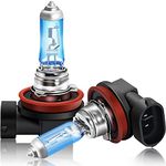 DZG - H8 Halogen Bulbs - 12V 35W Super White Headlight Lamps 5500K Fog Light DRL Angel Eye Bulb, 2 Pieces