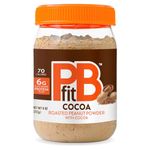 PBfit Chocolate Peanut Butter Powder - 88% Less Fat, 5g of Protein, Gluten Free Natural Nut Butter Spread - Powdered Peanut Butter Spread from Real Roasted Pressed Peanuts and Cocoa - 225g