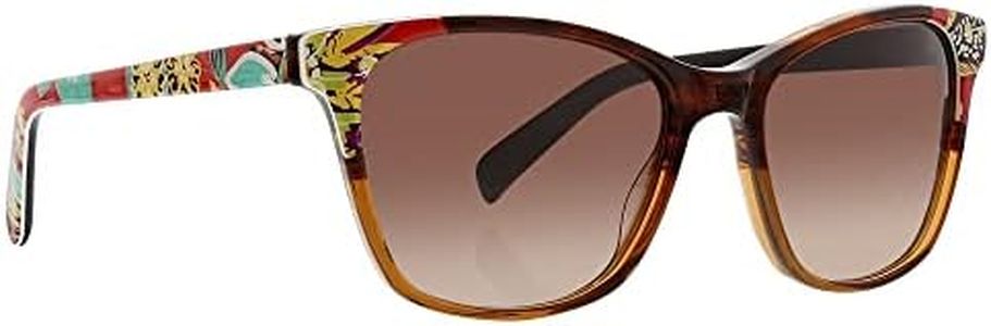 Vera Bradley Women's Cheryl Square Sunglasses, Rumba, 55