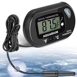 Aquarium Thermometer, Fish Tank Thermometer, Water Thermometer seachem Prime with 3.3ft Cord Fahrenheit/Celsius(℉/℃) for Vehicle Reptile Terrarium Fish Tank， Refrigerator by AikTryee