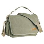 TARION Canvas Camera Bag Crossbody - Vintage Photo Bag DSLR Camera Messenger Bag Single Shoulder Bag Photo Bag Case for Women Men Street Photography with Waterproof Raincover Light Green RS-01