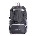 Tripole Foldable PAKEASY Backpack and Day Bag for Hiking and Day Trips (Black)