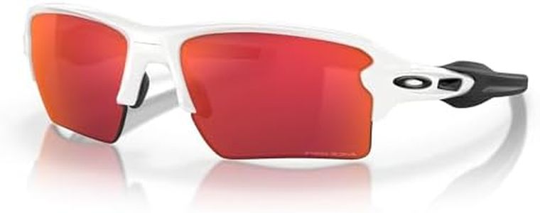 Oakley Mens OO9188 Flak 2.0 XL Rectangular Sunglasses, Polished White/Prizm Field, 59 mm