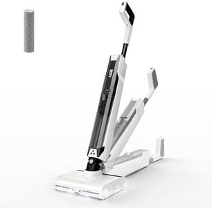 BSTY Dual-Chamber Wet Dry Vacuum Cleaner, 20,000Pa Suction, 392°F Steam Cleaning, Wet Dry Vacuum Mop with Smart App Control, Self-Cleaning & 40min Runtime, Ideal for Home & Pet Hair Cleaning, White