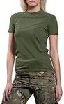 281Z Military Stretch Cotton Underwear T-Shirt - Tactical Hiking Outdoor - Punisher Combat Line, Olive Green, 3XL