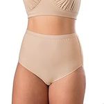 Elita Size Women's Plus Microfiber Full Panty, Classic Beige, 3X-Large Plus