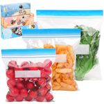 70 Pieces Freezer Bags, TAIYUNWEI Food Reusable Sandwich Bags Seal Food Bags Zip Lock Bags, Food Storage Freezer Bags for Meat, Fruits, Vegetables, Grains, Sandwich, Nuts