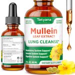 Tetyana naturals Mullein Drops for Lungs: Mullein Leaf Extract for Lungs - Breathe Freely - Lung Detox for Smokers - Mucus Relief - Mullein Leaf Extract Drops - 1 Month Supply