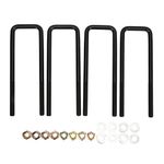 Square U Bolts 10" Extra Long Certified OEM Material U Bolt Kit Rear Axle U Bolts Heavy Duty Square Bend U Bolts Replacement for Silverado 1500