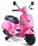 SHAKYA WORLD Vespa 12v Battery Operated Rechargeable Ride On Scooter for Girls and Boys || 1 to 6 Years Kids Scooty, Pink